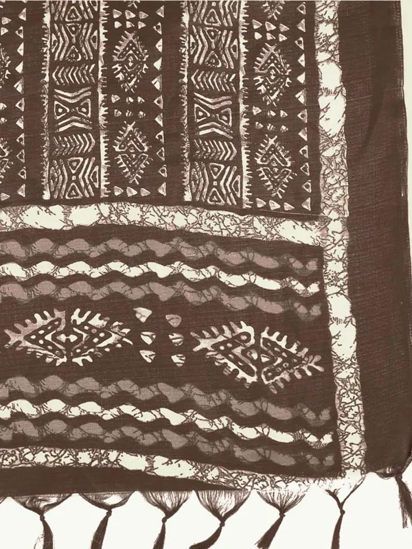 Cotton_Silk_Dupatta_With_Bagru_Style_Print_And_Tassels_Brown
