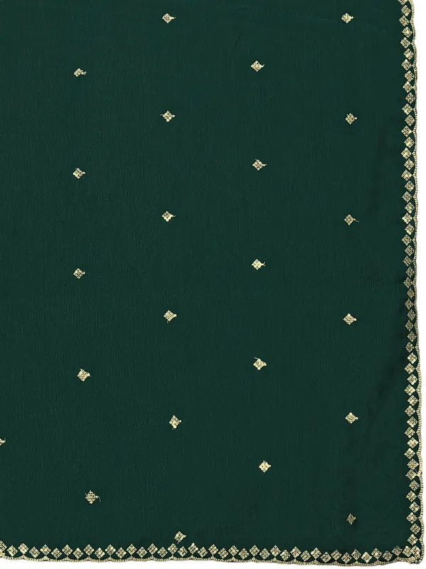 Chinon_Embroidered_Dupatta_With_Sequin_Butti_Scalloped_Border_Green