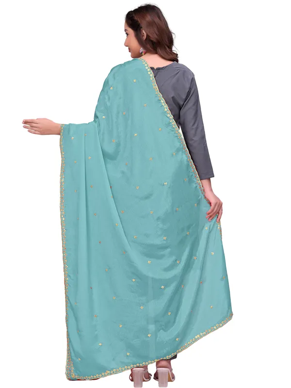 Chinon_Embroidered_Dupatta_With_Sequin_Butti_Scalloped_Border_Sky_Blue