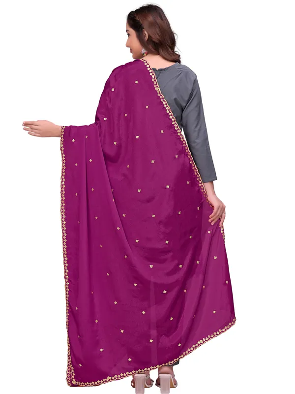 Chinon_Embroidered_Dupatta_With_Sequin_Butti_Scalloped_Border_Purple