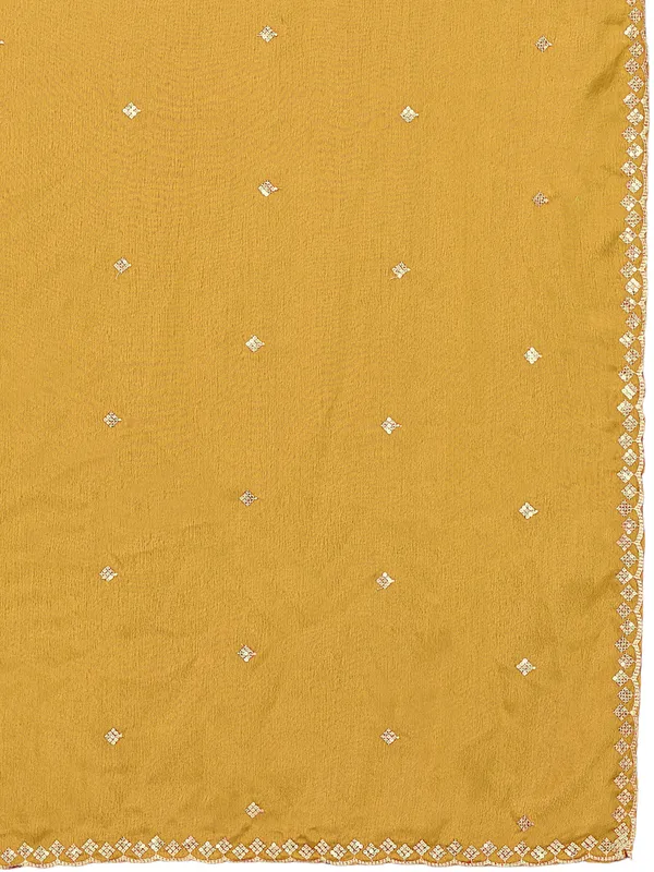 Chinon_Embroidered_Dupatta_With_Sequin_Butti_Scalloped_Border_Yellow