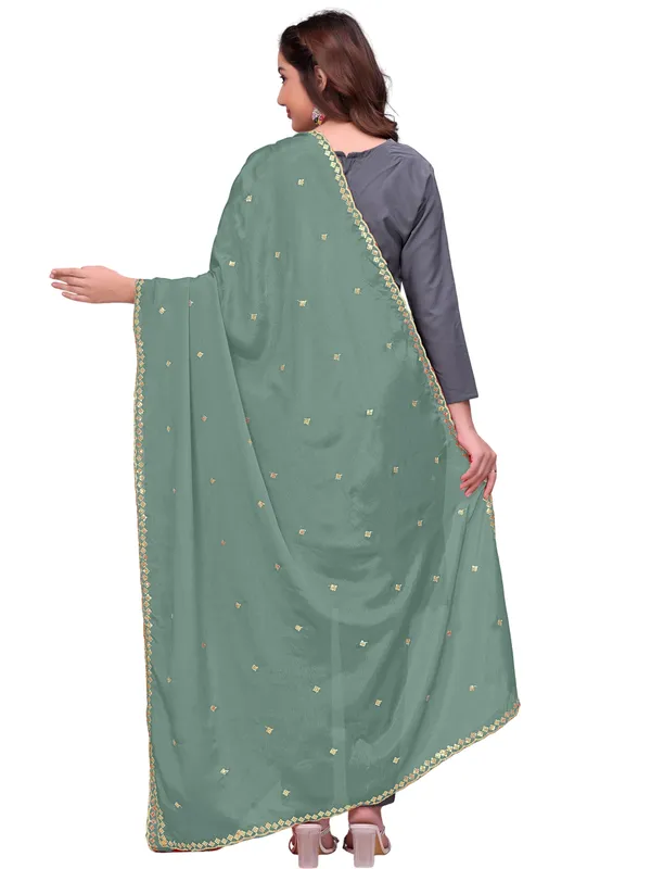 Chinon_Embroidered_Dupatta_With_Sequin_Butti_Scalloped_Border_Grey