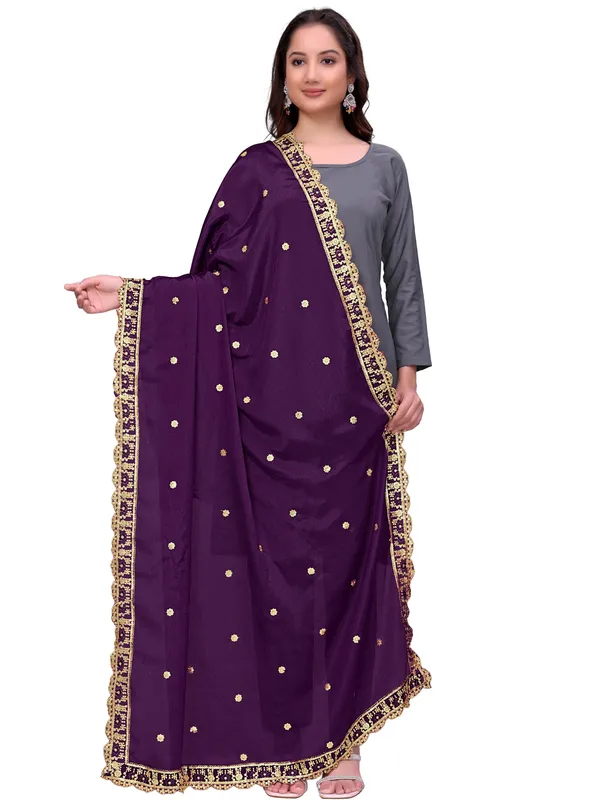 Chinon_Sequin_Embroidered_Dupatta_With_Scalloped_Floral_Border_Wine
