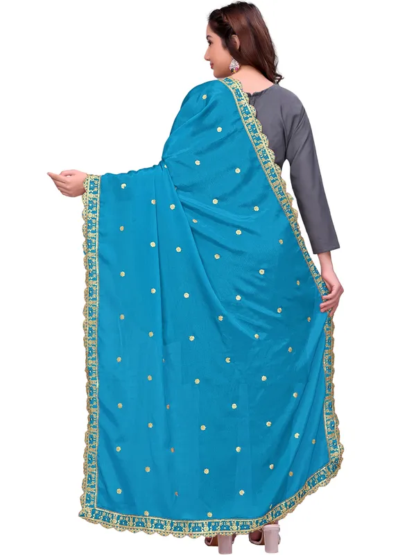 Chinon_Sequin_Embroidered_Dupatta_With_Scalloped_Floral_Border_Sky_Blue