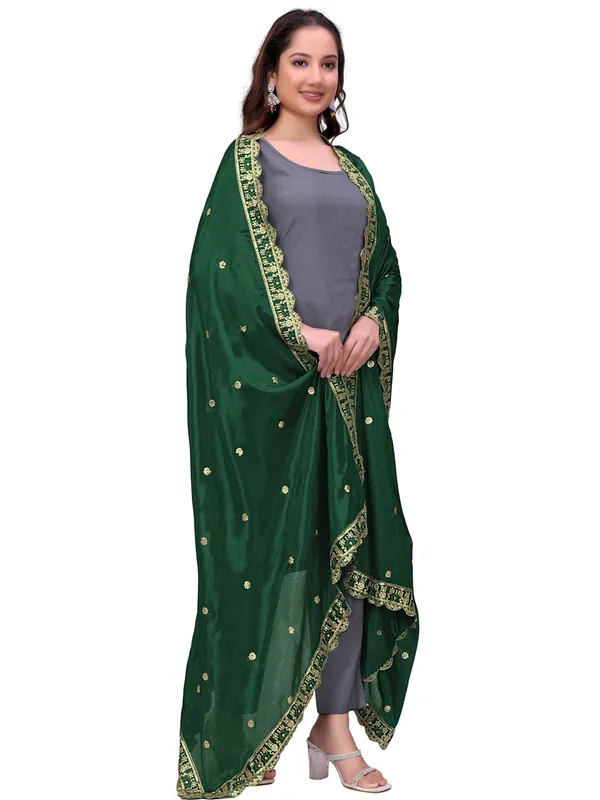 Chinon_Sequin_Embroidered_Dupatta_With_Scalloped_Floral_Border_Green