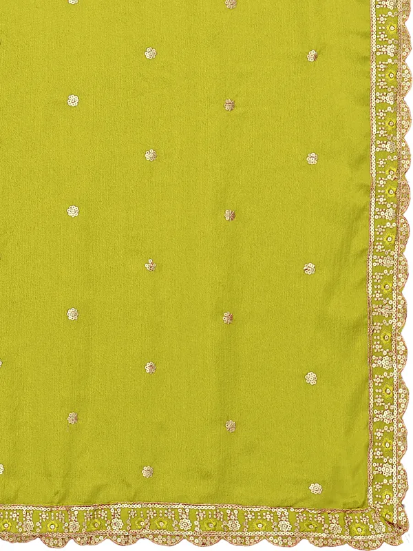 Chinon_Sequin_Embroidered_Dupatta_With_Scalloped_Floral_Border_Lemon_Yellow