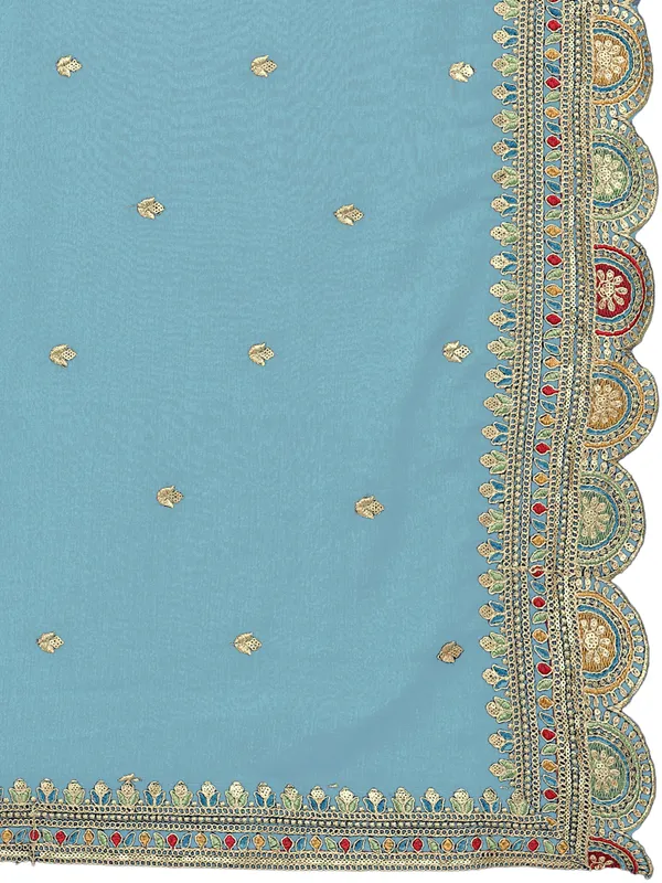 Chinon_Thread_Work_Dupatta_With_Multicolour_Scalloped_Border_Sky_Blue