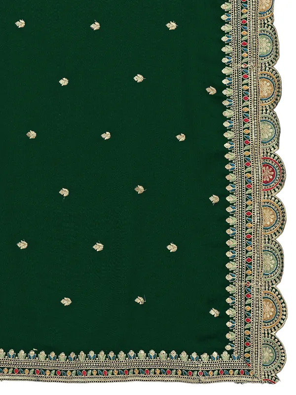 Chinon_Thread_Work_Dupatta_With_Multicolour_Scalloped_Border_Green