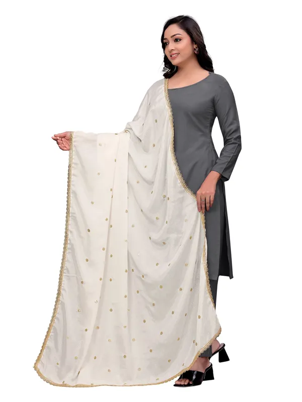 Chinon_Sequin_Butti_Dupatta_With_Scalloped_Zari_Lace_Border_Off_White