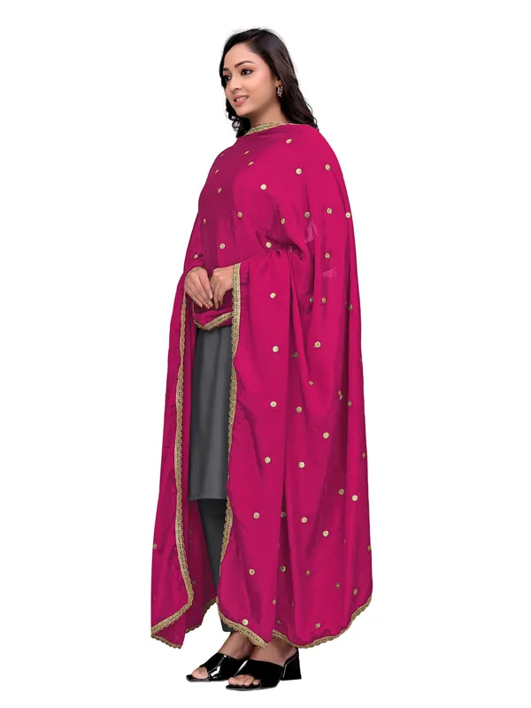Chinon_Sequin_Butti_Dupatta_With_Scalloped_Zari_Lace_Border_Pink