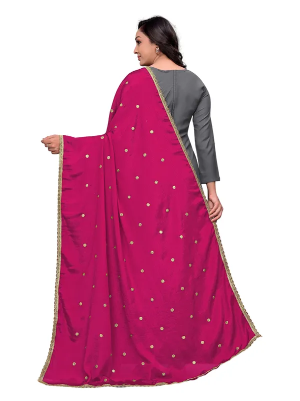Chinon_Sequin_Butti_Dupatta_With_Scalloped_Zari_Lace_Border_Pink