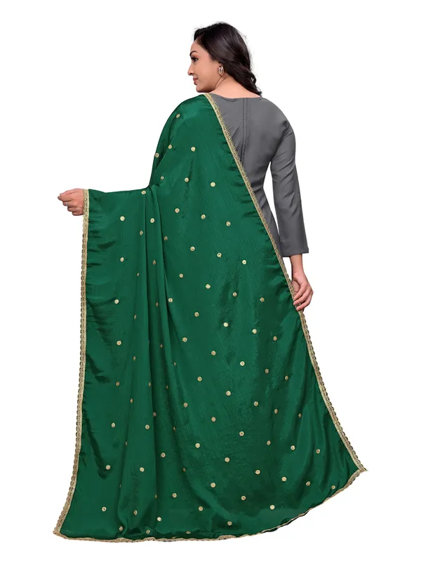 Chinon_Sequin_Butti_Dupatta_With_Scalloped_Zari_Lace_Border_Green