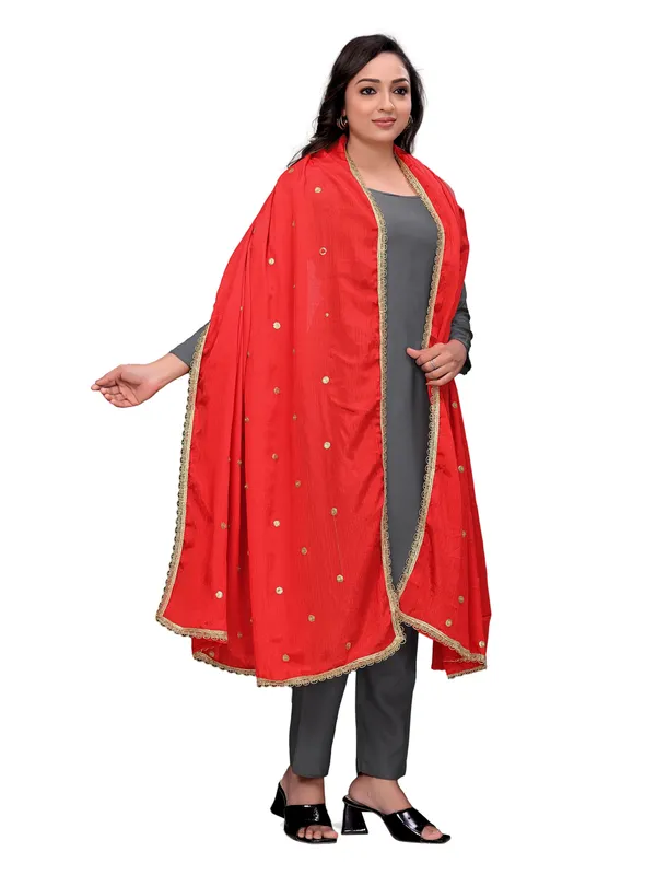 Chinon_Sequin_Butti_Dupatta_With_Scalloped_Zari_Lace_Border_Red