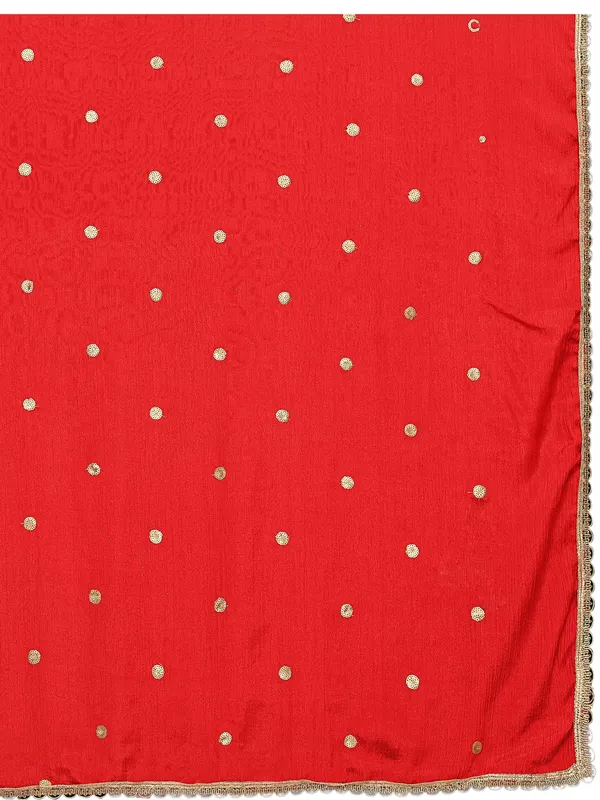 Chinon_Sequin_Butti_Dupatta_With_Scalloped_Zari_Lace_Border_Red