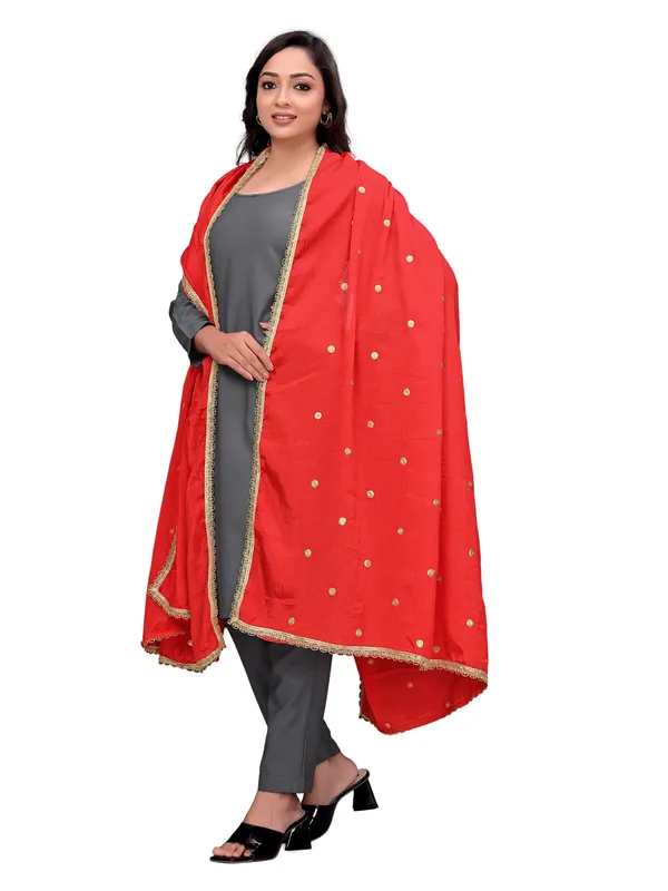 Chinon_Sequin_Butti_Dupatta_With_Scalloped_Zari_Lace_Border_Red