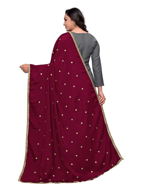 Chinon_Sequin_Butti_Dupatta_With_Scalloped_Zari_Lace_Border_Maroon