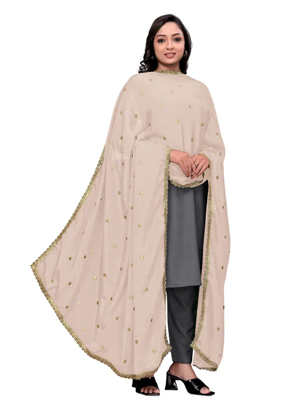 Chinon_Sequin_Butti_Dupatta_With_Scalloped_Zari_Lace_Border_Beige