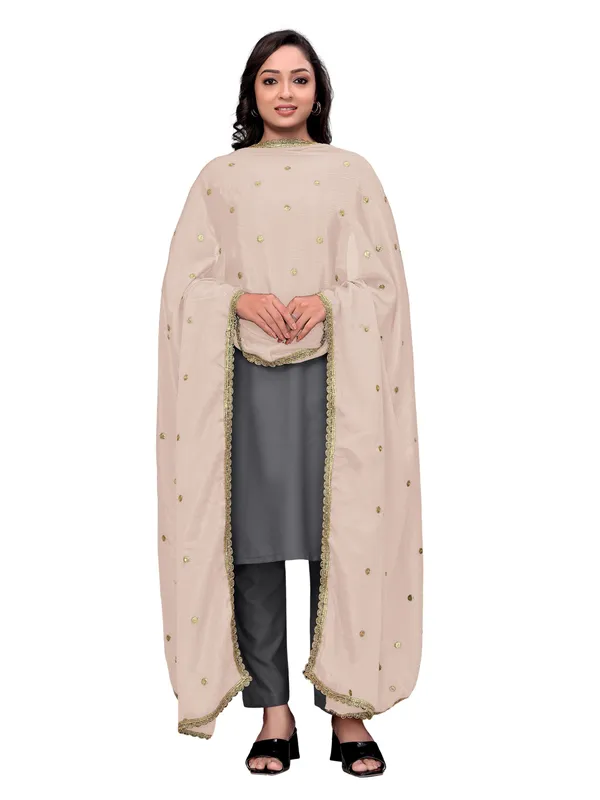 Chinon_Sequin_Butti_Dupatta_With_Scalloped_Zari_Lace_Border_Beige
