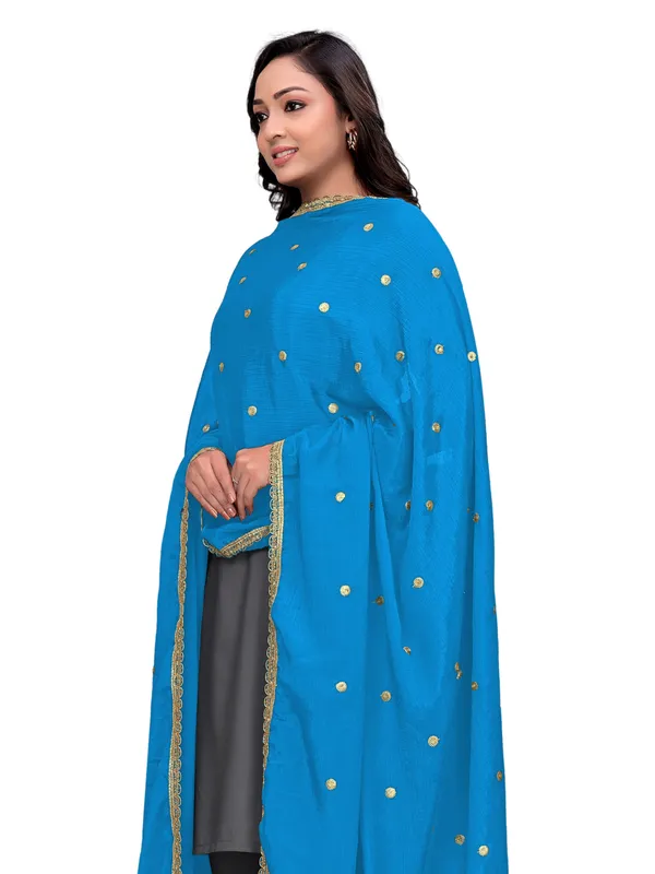 Chinon_Sequin_Butti_Dupatta_With_Scalloped_Zari_Lace_Border_Sky_Blue