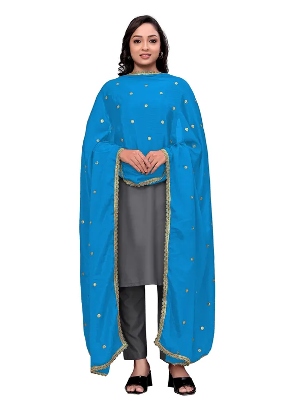 Chinon_Sequin_Butti_Dupatta_With_Scalloped_Zari_Lace_Border_Sky_Blue