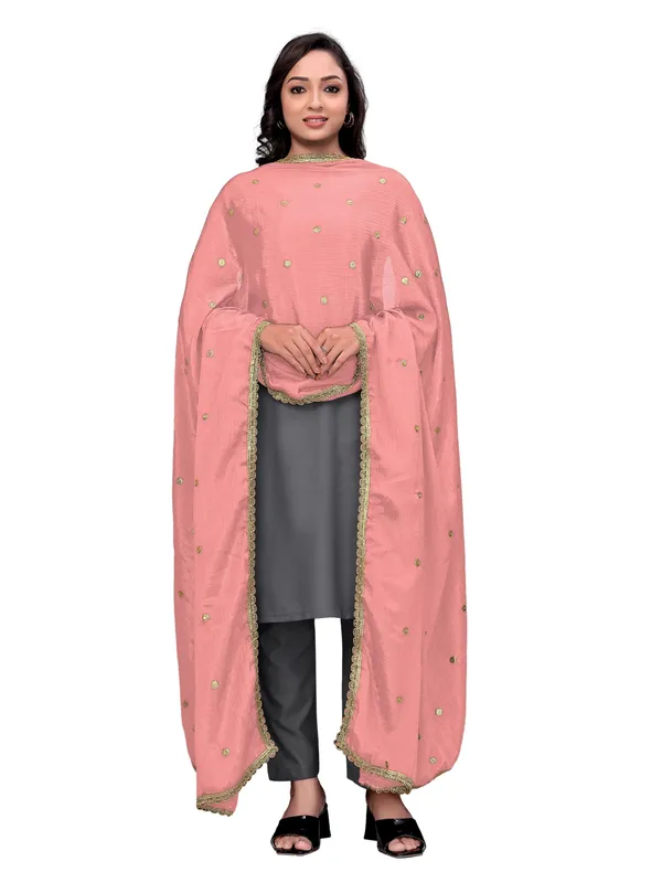 Chinon_Sequin_Butti_Dupatta_With_Scalloped_Zari_Lace_Border_Peach