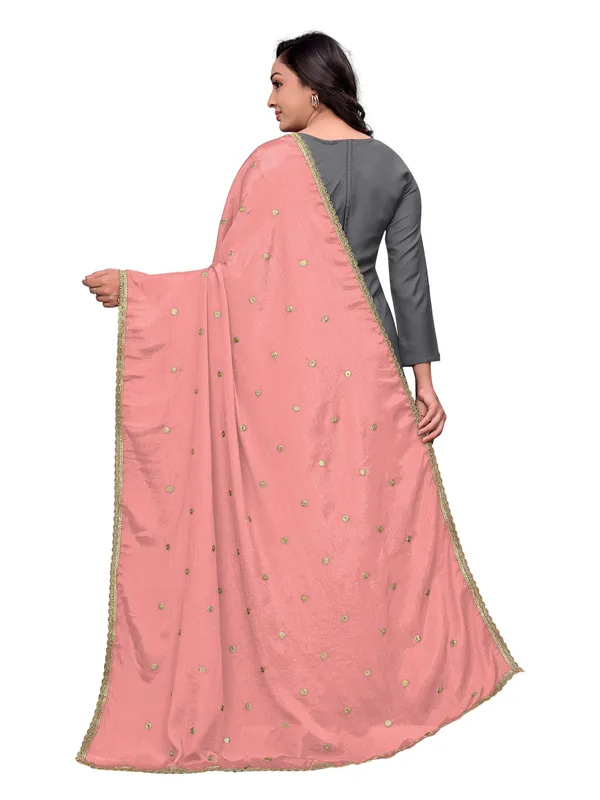 Chinon_Sequin_Butti_Dupatta_With_Scalloped_Zari_Lace_Border_Peach