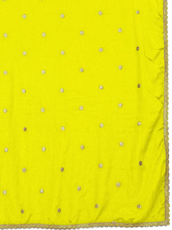 Chinon_Sequin_Butti_Dupatta_With_Scalloped_Zari_Lace_Border_Lemon_Yellow
