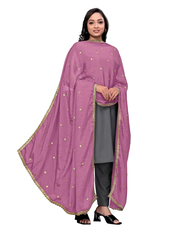 Chinon_Sequin_Butti_Dupatta_With_Scalloped_Zari_Lace_Border_Onion_Pink
