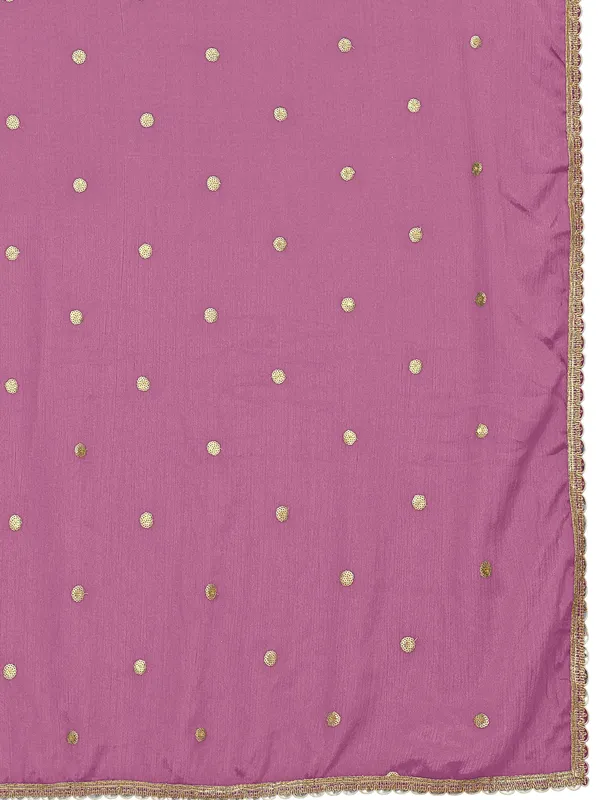 Chinon_Sequin_Butti_Dupatta_With_Scalloped_Zari_Lace_Border_Onion_Pink