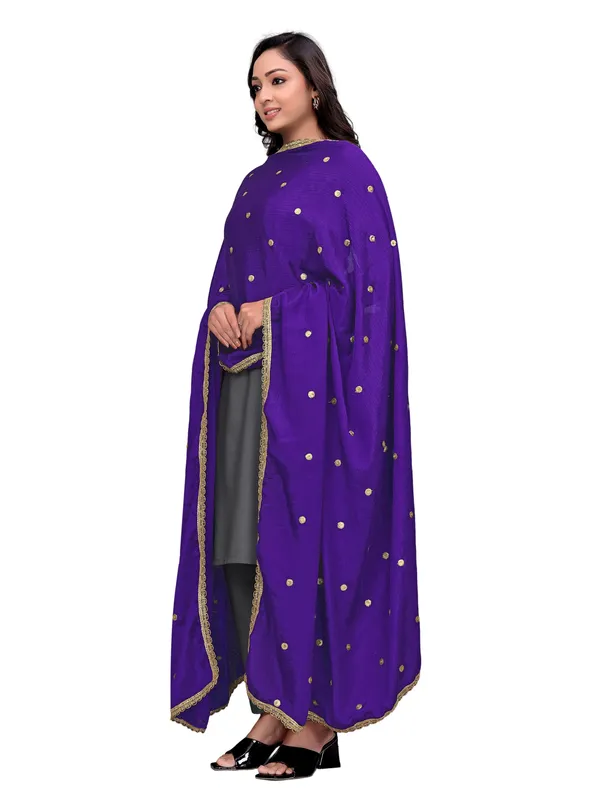 Chinon_Sequin_Butti_Dupatta_With_Scalloped_Zari_Lace_Border_Violet
