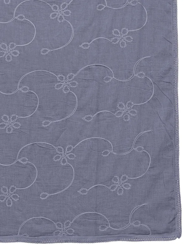 Cotton_Embroidered_Dupatta_With_Floral_Jaal_Lace_Border_Grey