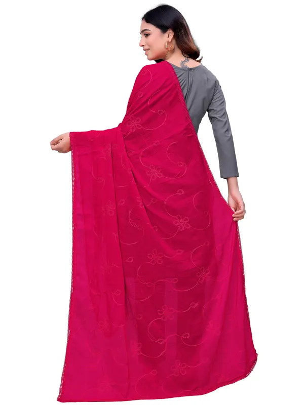 Cotton_Embroidered_Dupatta_With_Floral_Jaal_Lace_Border_Pink