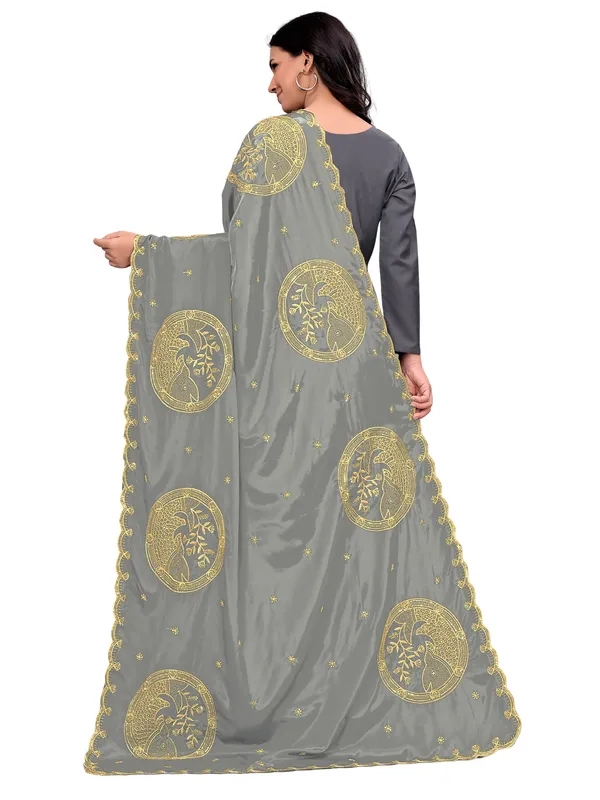 Crepe_Art_Silk_Dupatta_With_Zari_Embroidered_Fish_Motifs_Grey