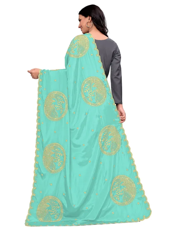Crepe_Art_Silk_Dupatta_With_Zari_Embroidered_Fish_Motifs_Sky_Blue