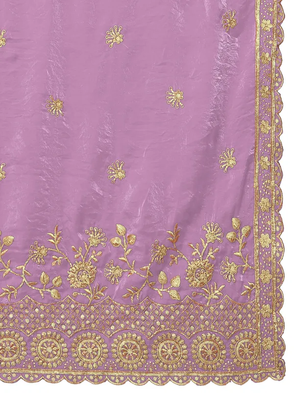Art_Silk_Dupatta_With_Heavy_Zari_Sequin_Embroidered_Border_Lavender