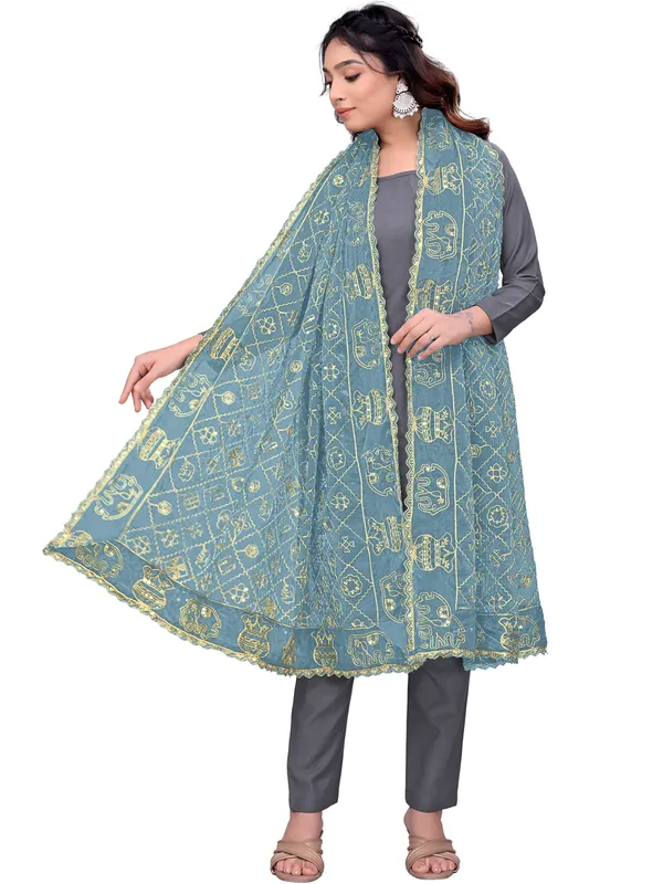 Art_Silk_Embroidered_Dupatta_With_Elephant_Kalash_Motifs_Grey