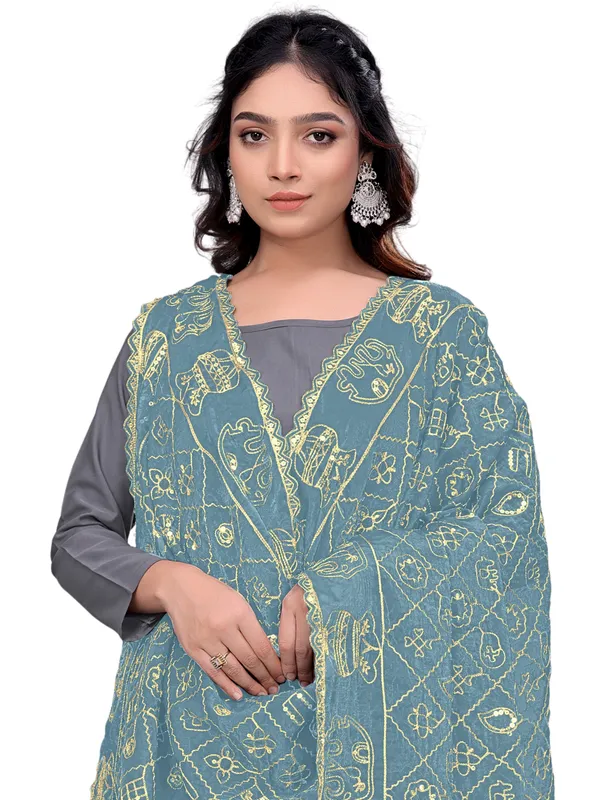 Art_Silk_Embroidered_Dupatta_With_Elephant_Kalash_Motifs_Grey