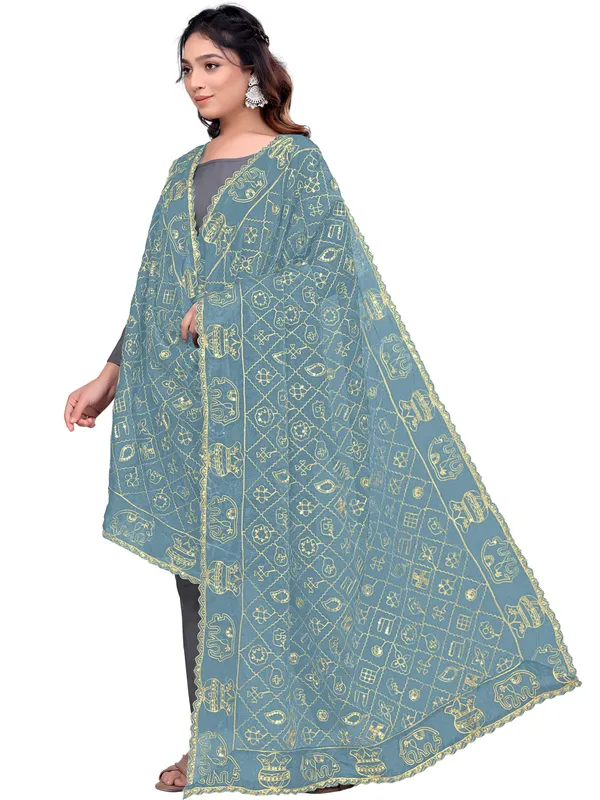Art_Silk_Embroidered_Dupatta_With_Elephant_Kalash_Motifs_Grey