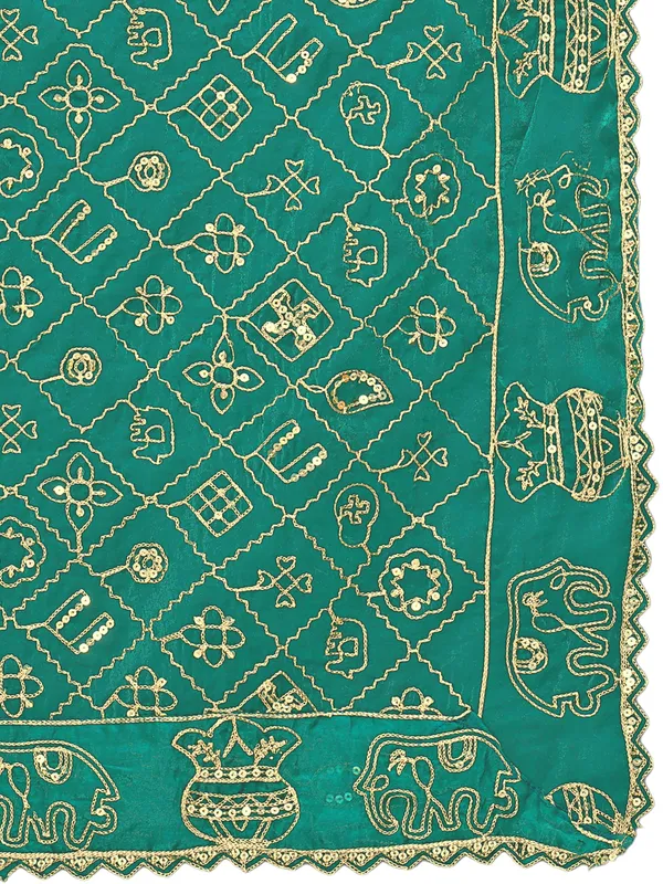 Art_Silk_Embroidered_Dupatta_With_Elephant_Kalash_Motifs_Rama_Green
