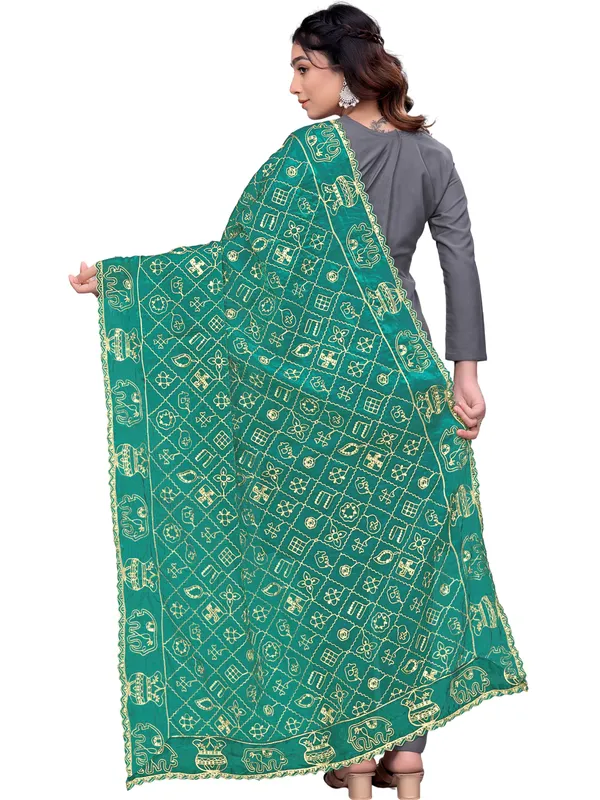 Art_Silk_Embroidered_Dupatta_With_Elephant_Kalash_Motifs_Rama_Green
