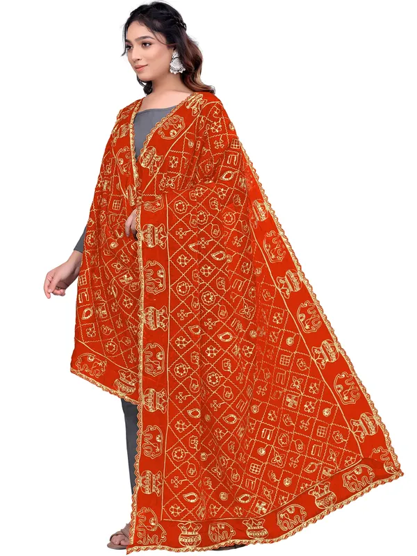 Art_Silk_Embroidered_Dupatta_With_Elephant_Kalash_Motifs_Rust