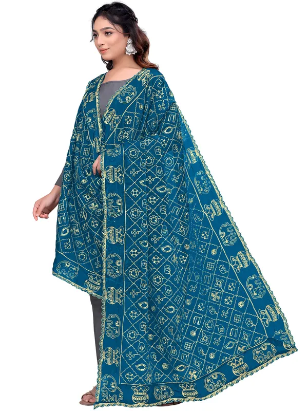 Art_Silk_Embroidered_Dupatta_With_Elephant_Kalash_Motifs_Kerosin_Blue