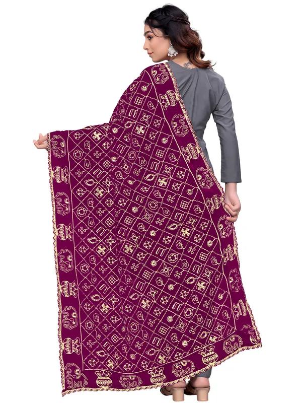 Art_Silk_Embroidered_Dupatta_With_Elephant_Kalash_Motifs_Wine