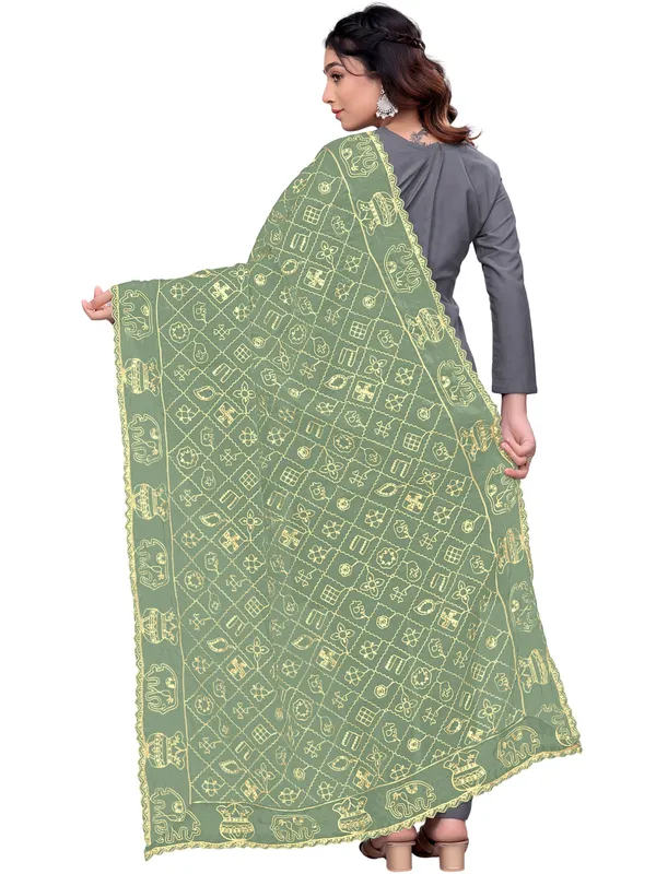 Art_Silk_Embroidered_Dupatta_With_Elephant_Kalash_Motifs_Pista_Green