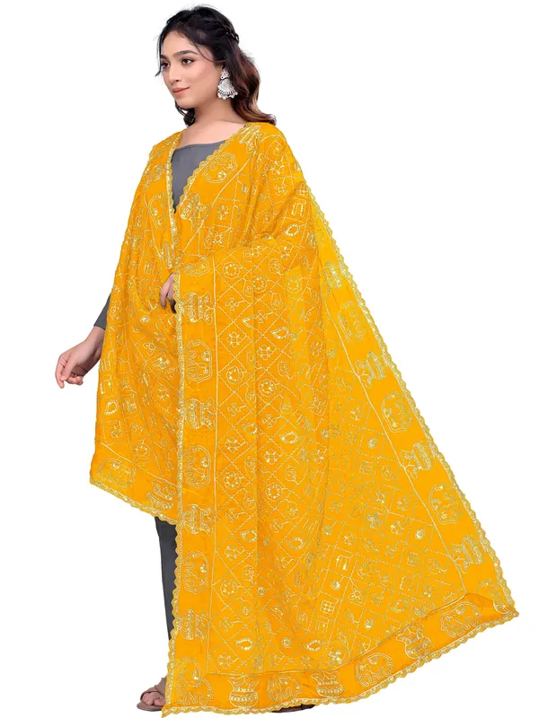 Art_Silk_Embroidered_Dupatta_With_Elephant_Kalash_Motifs_Yellow
