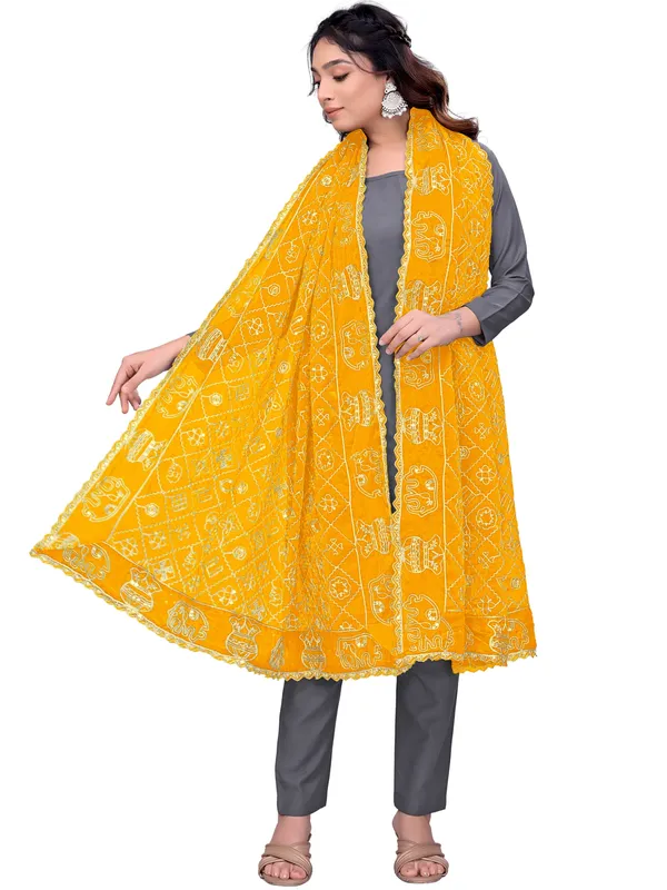 Art_Silk_Embroidered_Dupatta_With_Elephant_Kalash_Motifs_Yellow
