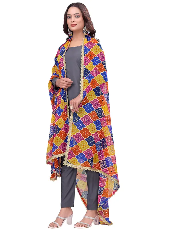 Georgette_Bandhani_Leheriya_Print_Dupatta_With_Mirror_Work_Multi_Colour2