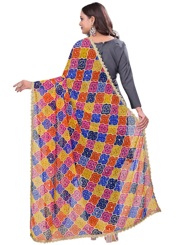 Georgette_Bandhani_Leheriya_Print_Dupatta_With_Mirror_Work_Multi_Colour2