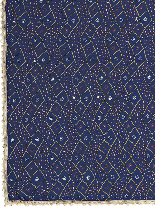 Georgette_Bandhani_Leheriya_Print_Dupatta_With_Mirror_Work_Navy_Blue