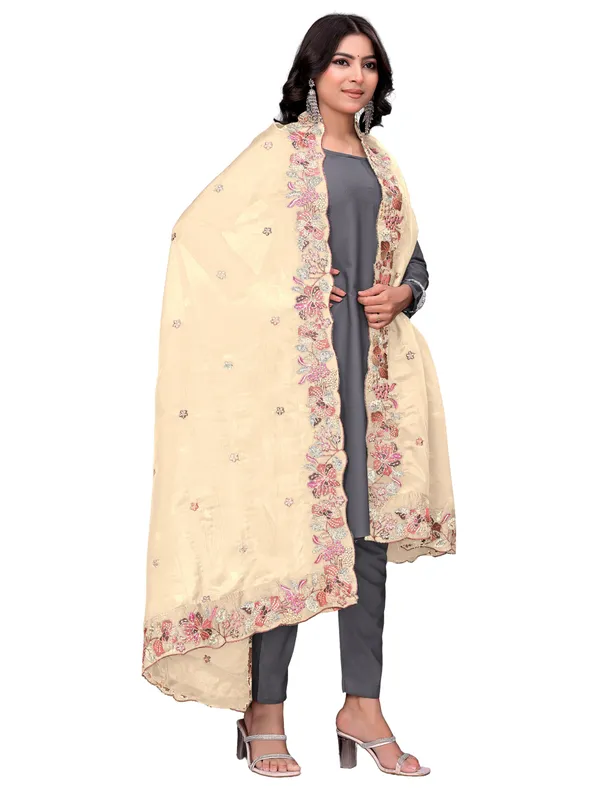 Art_Silk_Crush_Floral_Embroidered_Dupatta_With_Sequin_Work_Cream